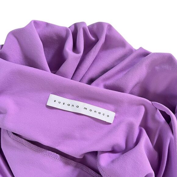 Susana Monaco Ruched Slit Maxi Dress in Violet‎ - Picture 11 of 12